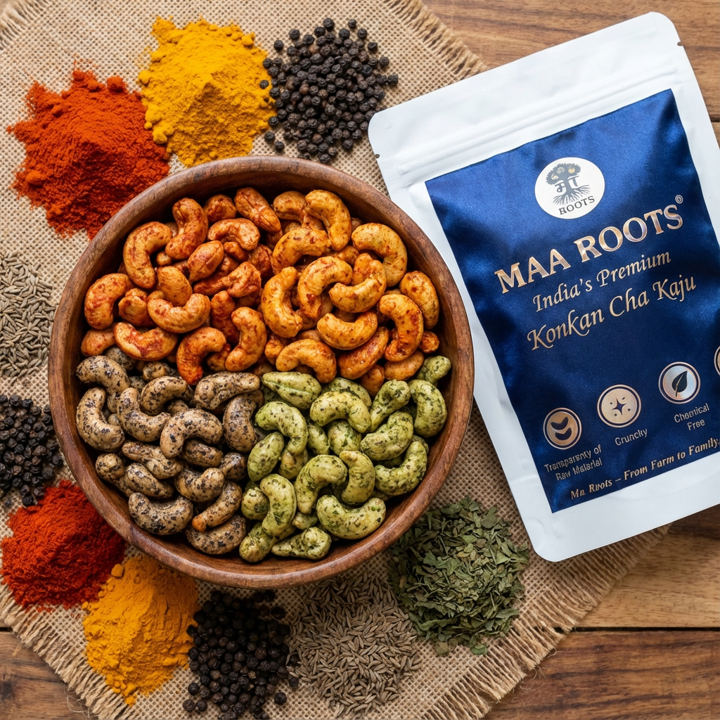 Why Flavoured Cashews Are India’s Favourite Healthy Snack — The Maa Roots Story - Maa Roots