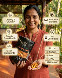 Maa Roots Chilli Garlic Spicy Flavoured Konkan Cashews 200g | Premium Whole Bold & Savoury Cashews - Maa Roots