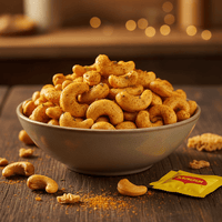 Maa Roots Classic Noodle Masala Flavoured Konkan Cashew Nuts | Spicy, Savoury Crunchy Cashews - Maa Roots