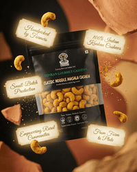 Maa Roots Classic Noodle Masala Flavoured Konkan Cashew Nuts | Spicy, Savoury Crunchy Cashews - Maa Roots