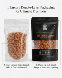 Maa Roots Desi Chinese Cashews 200g | Schezwan Style Indo - Chinese Flavoured Konkan Cashews - Maa Roots