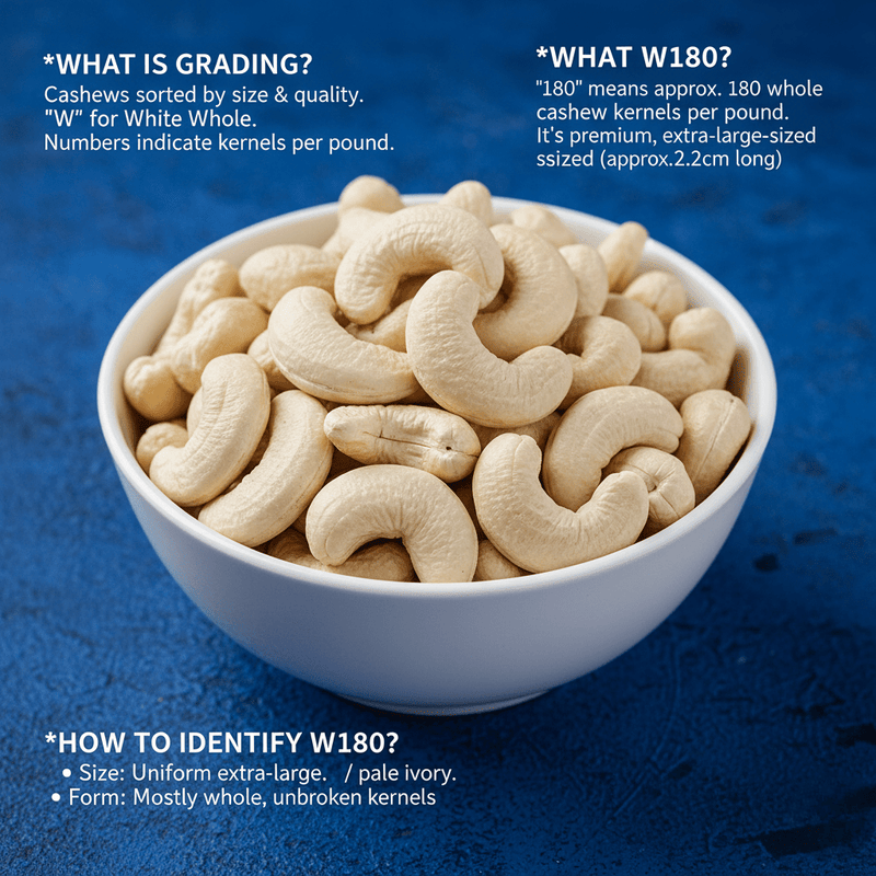 Maa Roots Konkan W180 Jumbo Cashews 200g | Extra Large Premium Whole Cashew Nuts - Maa Roots