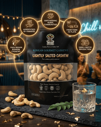 Maa Roots Lightly Salted Premium Konkan Cashews 200g |Classic, Clean & Crunchy Snack Cashew - Maa Roots