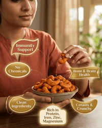 Maa Roots Peri Peri Flavoured Premium Konkan Cashews|Bold, Tangy & Spicy Gourmet Cashews - Maa Roots