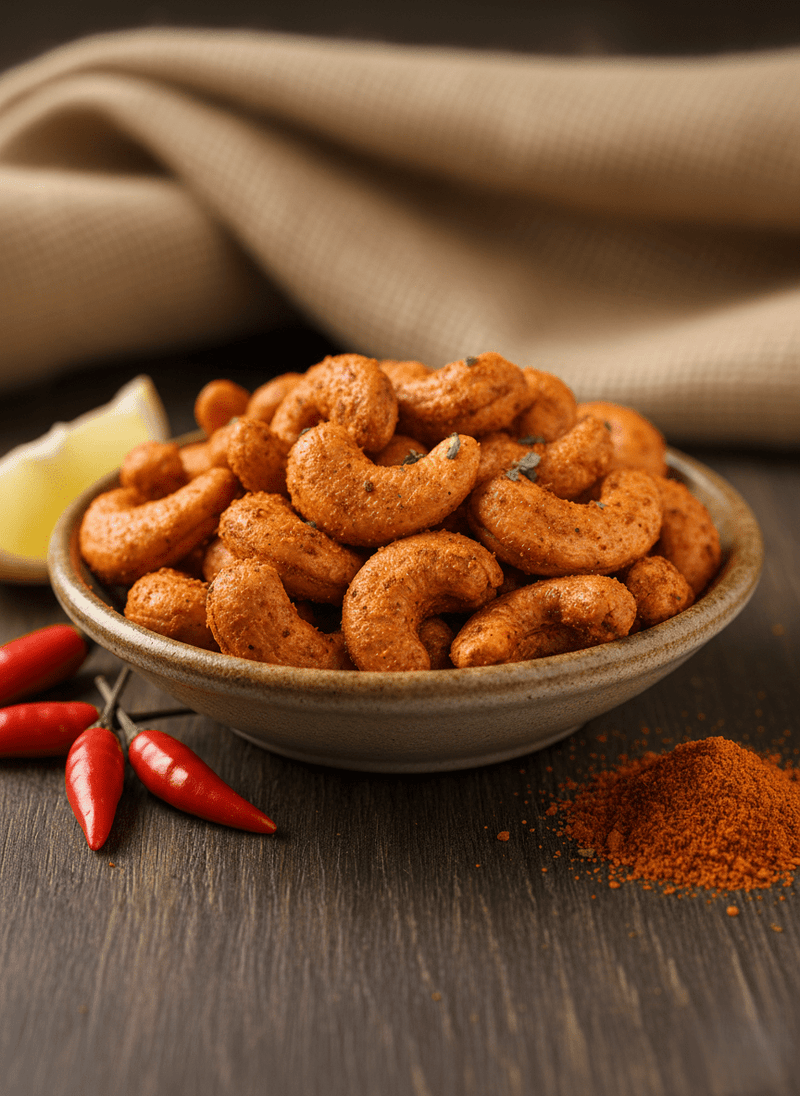 Maa Roots Peri Peri Flavoured Premium Konkan Cashews|Bold, Tangy & Spicy Gourmet Cashews - Maa Roots
