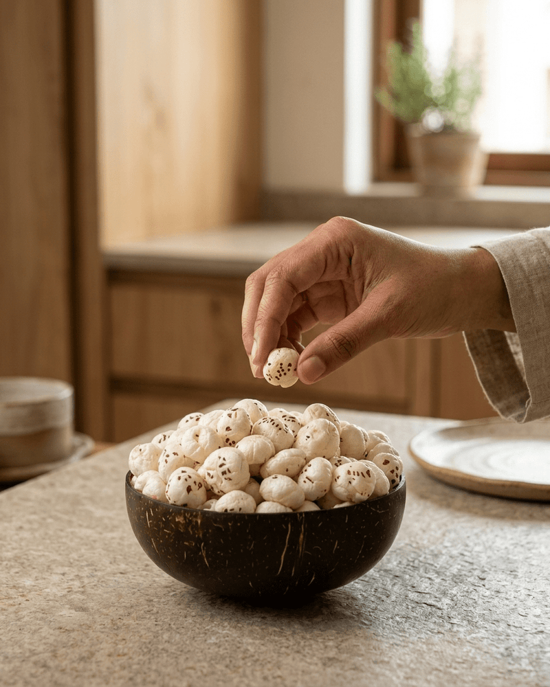 Maa Roots Premium Makhana 100g | Authentic Indian Fox Nuts | Roasted Lotus Seeds - Maa Roots