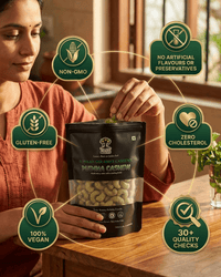 Maa Roots Pudina Cashews 200g | Mint Flavored Konkan Cashews - Maa Roots